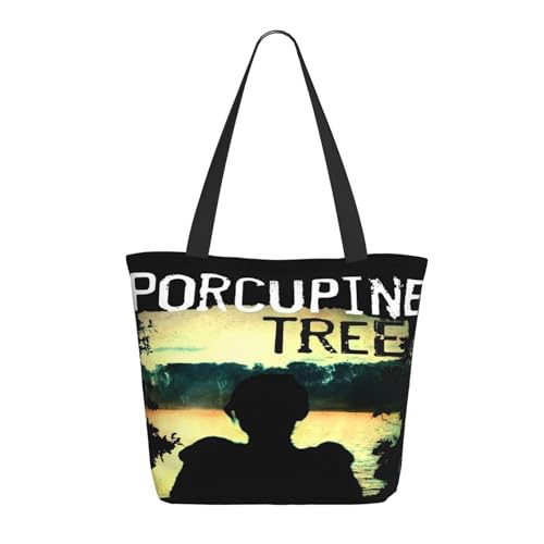 SAIOKSIT Frauen Tree Rock Band Porcupine Schultertasche Tüte großem Fassungsvermögen modernem Stil leichtgewichtig und haltbar ideal für Mädchen Mamas Freunde und Lehrerinnen. von SAIOKSIT