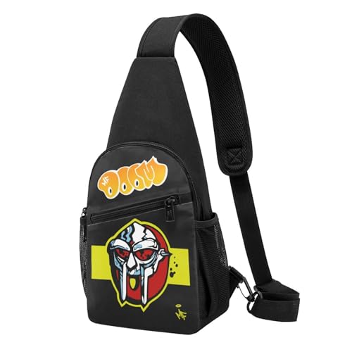 SAIOKSIT Unisex Doom Rapper MF Music Brusttaschen Retro-Tierprint Schultertaschen Leichte Reisebegleiter für Stadtentdeckungen & Wandertouren von SAIOKSIT