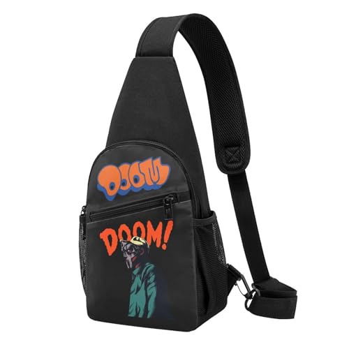SAIOKSIT Unisex Doom Rapper MF Music Brusttaschen Retro-Tierprint Schultertaschen Leichte Reisebegleiter für Stadtentdeckungen & Wandertouren von SAIOKSIT