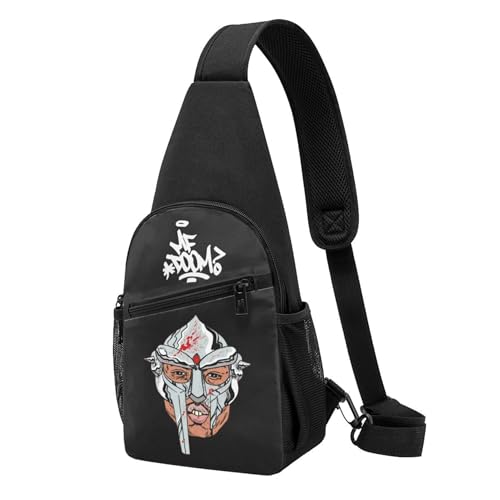 SAIOKSIT Unisex Doom Rapper MF Music Brusttaschen Retro-Tierprint Schultertaschen Leichte Reisebegleiter für Stadtentdeckungen & Wandertouren von SAIOKSIT