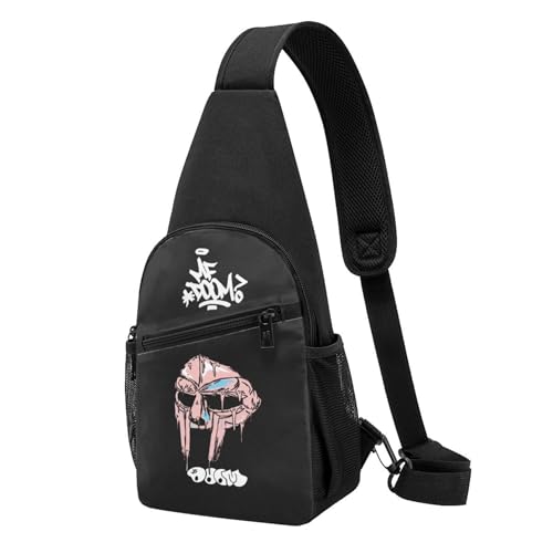 SAIOKSIT Unisex Doom Rapper MF Music Brusttaschen Retro-Tierprint Schultertaschen Leichte Reisebegleiter für Stadtentdeckungen & Wandertouren von SAIOKSIT