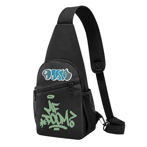 SAIOKSIT Unisex Doom Rapper MF Music Brusttaschen Retro-Tierprint Schultertaschen Leichte Reisebegleiter für Stadtentdeckungen & Wandertouren von SAIOKSIT