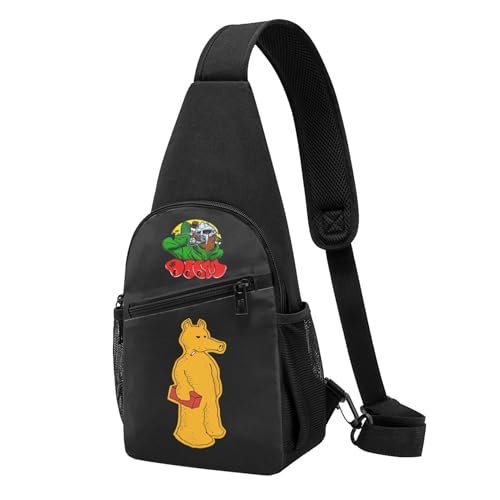 SAIOKSIT Unisex Doom Rapper MF Music Brusttaschen Retro-Tierprint Schultertaschen Leichte Reisebegleiter für Stadtentdeckungen & Wandertouren von SAIOKSIT