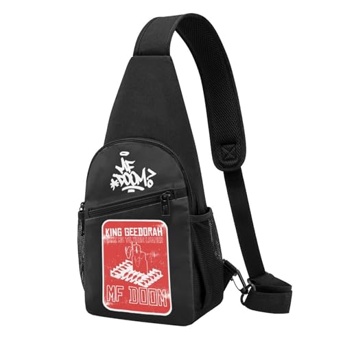 SAIOKSIT Unisex Doom Rapper MF Music Brusttaschen Retro-Tierprint Schultertaschen Leichte Reisebegleiter für Stadtentdeckungen & Wandertouren von SAIOKSIT