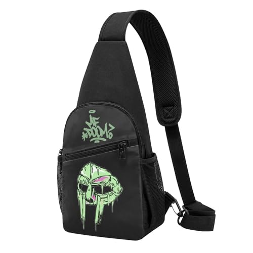 SAIOKSIT Unisex Doom Rapper MF Music Brusttaschen Retro-Tierprint Schultertaschen Leichte Reisebegleiter für Stadtentdeckungen & Wandertouren von SAIOKSIT
