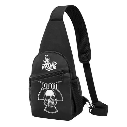 SAIOKSIT Unisex Doom Rapper MF Music Brusttaschen Retro-Tierprint Schultertaschen Leichte Reisebegleiter für Stadtentdeckungen & Wandertouren von SAIOKSIT