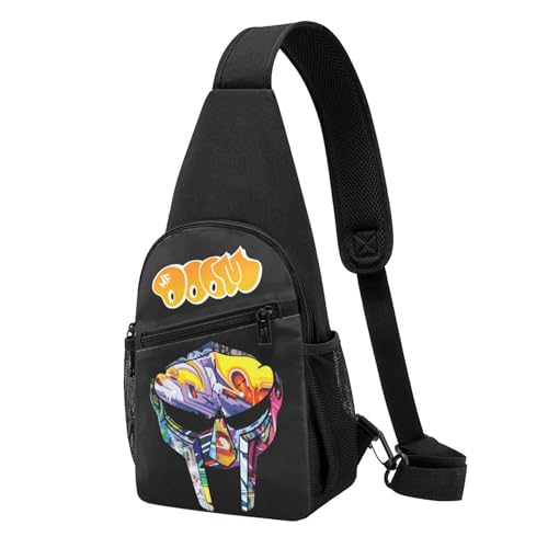 SAIOKSIT Unisex Doom Rapper MF Music Brusttaschen Retro-Tierprint Schultertaschen Leichte Reisebegleiter für Stadtentdeckungen & Wandertouren von SAIOKSIT