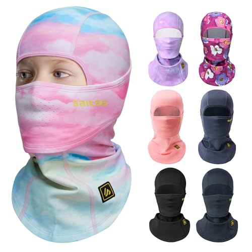 SAITAG Sturmhaube Kinder Balaclava Skimaske Winter Sturmmaske Jungen Mädchen Vollgesichtsabdeckung für Ski Schneeball Kampf und andere Outdoor-Sportarten Kindermasken von SAITAG