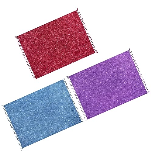 SAIVONA 3 er Set Pareo Sarong Strandtuch Damen-Wickelrock Strand-Handtuch Wickeltuch oder Handtuchkleid und Wickelkleid Damen-Handarbeit Unisex 3 er Set Sommer Pareo M4 von SAIVONA