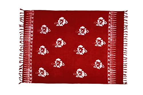 SAIVONA Pareo Sarong Strandtuch Damen - Wickelrock Strand - Handtuch Blickdicht als Wickeltuch oder Handtuchkleid und Wickelkleid Damen - Handarbeit aus Fair Trade Herstellung Batik Blume Muster SAIVONA Pareo Sarong Strandtuch Damen - Wickelrock Strand - Handtuch Blickdicht als Wickeltuch oder Handtuchkleid und Wickelkleid Damen - Handarbeit aus Fair Trade Herstellung Batik Blume Muster von SAIVONA