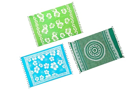 SAIVONA Pareo Sarong Strandtuch Damen - Wickelrock Strand - Handtuch Blickdicht als Wickeltuch oder Handtuchkleid und Wickelkleid Damen - Handarbeit aus Fair Trade Herstellung Batik Blumenmuster SAIVONA Pareo Sarong Strandtuch Damen - Wickelrock Strand - Handtuch Blickdicht als Wickeltuch oder Handtuchkleid und Wickelkleid Damen - Handarbeit aus Fair Trade Herstellung Batik Blumenmuster von SAIVONA