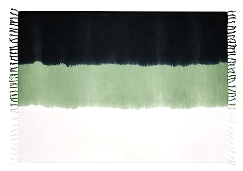 Pareo Sarong Strandtuch Damen - Wickelrock Strand - Handtuch Blickdicht als Wickeltuch oder Handtuchkleid und Wickelkleid Damen - Handarbeit aus Fair Trade Herstellung Batik Sommer Pareo M16 von SAIVONA