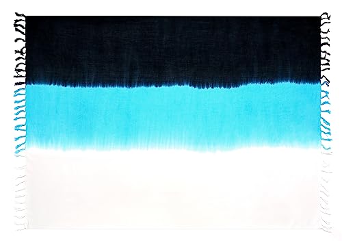 Pareo Sarong Strandtuch Damen - Wickelrock Strand - Handtuch Blickdicht als Wickeltuch oder Handtuchkleid und Wickelkleid Damen - Handarbeit aus Fair Trade Herstellung Batik Sommer Pareo M20 von SAIVONA