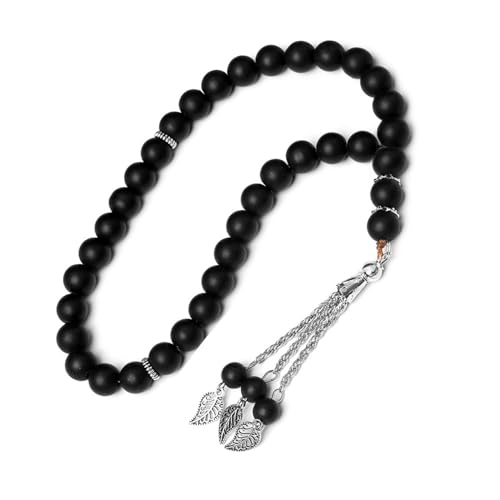 SAKEIOU Rosenkranz-Armband mit 33 Perlen, Kristall-Gebetsperlen-Armband, islamischer religiöser Schmuck, dekoratives Quasten-Armband, Partygeschenk von SAKEIOU