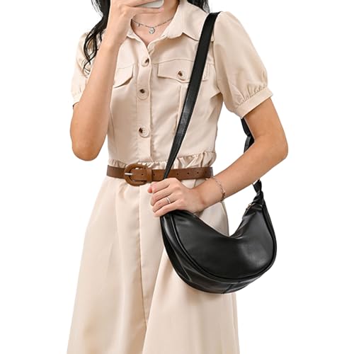SAKEIOU Stilvolle Damen-Umhängetasche aus PU-Leder mit großer Kapazität, lässige Handtasche für den täglichen Gebrauch von SAKEIOU