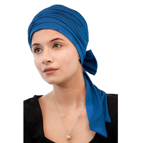 SAKUCHI Chemo Seidig weicher Bambus-Kopfwickel mit langen Bändern für Frauen, Krebs-Haarausfall-Turban von SAKUCHI