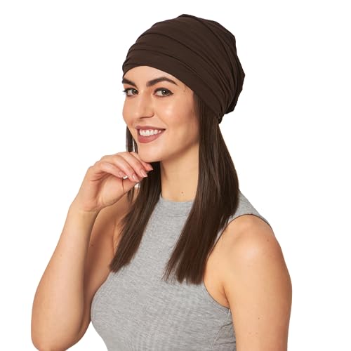 SAKUCHI Damen Chemo Bambus Slouchy Snood Beanie Turban Kopfbedeckung Hut für Krebspatienten Haarausfall… von SAKUCHI