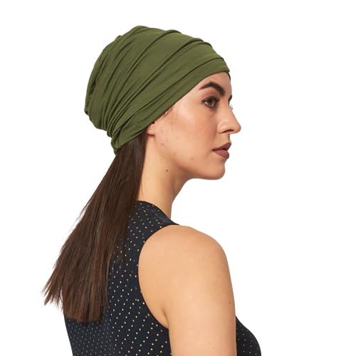 SAKUCHI Damen Chemo Bambus Slouchy Snood Beanie Turban Kopfbedeckung Hut für Krebspatienten Haarausfall… von SAKUCHI