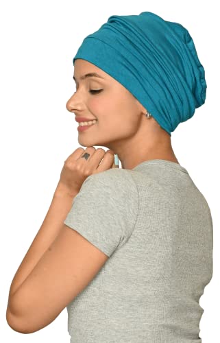 SAKUCHI Chemo seidig weich Slouchy Snood Bambuskappe Beanie für Frauen Krebs Haarausfall Turban Hut Chemo Kopfbedeckung Frauen von SAKUCHI