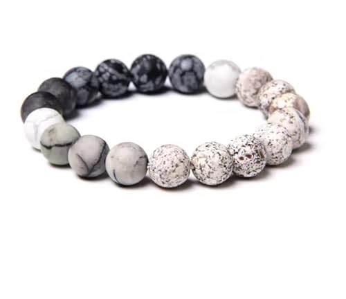SAKURRDD 10mm Naturstein Perlen Armband Männer Handgemachte Runde Stein Perlen Charm Armband for Frauen Männer Armreif/31 SAKURRDD 10mm Naturstein Perlen Armband Männer Handgemachte Runde Stein Perlen Charm Armband for Frauen Männer Armreif/31 von SAKURRDD