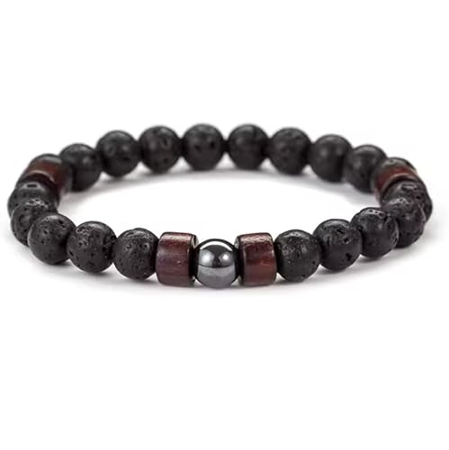 SAKURRDD 8mm Vulkanstein for Männer Lava Holzperlen Armband Tibetischer Buddha Handgefertigtes elastisches Armband/220 SAKURRDD 8mm Vulkanstein for Männer Lava Holzperlen Armband Tibetischer Buddha Handgefertigtes elastisches Armband/220 von SAKURRDD