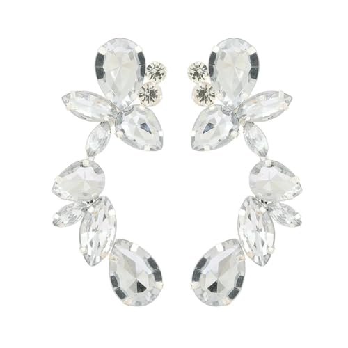 SAKURRDD Glänzende Blume baumeln Ohrringe for Frauen Designer Hochzeit Party Zubehör Größe 6,7 * 2,9 cm/412 von SAKURRDD