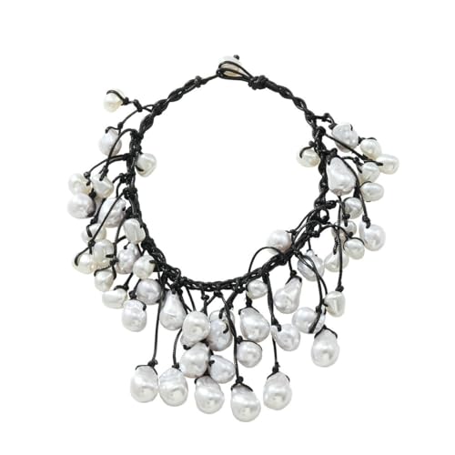 SAKURRDD Perlenquaste mehrlagige Halskette handgemachte Schlüsselbeinkette for Damen/374 SAKURRDD Perlenquaste mehrlagige Halskette handgemachte Schlüsselbeinkette for Damen/374 von SAKURRDD