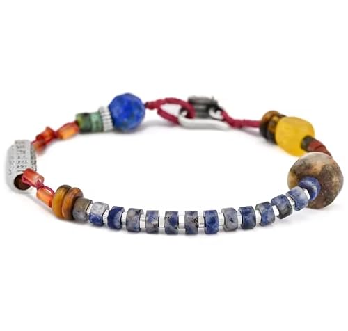 SAKURRDD Tibetisches rotes Armband for Frauen Lapislazuli Bernstein Jaspis geflochtene Armbänder 4mm/166 SAKURRDD Tibetisches rotes Armband for Frauen Lapislazuli Bernstein Jaspis geflochtene Armbänder 4mm/166 von SAKURRDD
