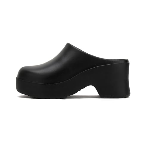Damen-Pantoletten, geschlossen, lässig, rutschfest, Schlupfschuhe, Clogs, Block, hoher Absatz, rückenfrei, Hausschuhe mit Fußgewölbeunterstützung, Schwarz, 37.5 EU Damen-Pantoletten, geschlossen, lässig, rutschfest, Schlupfschuhe, Clogs, Block, hoher Absatz, rückenfrei, Hausschuhe mit Fußgewölbeunterstützung, Schwarz, 37.5 EU von SALIGNA