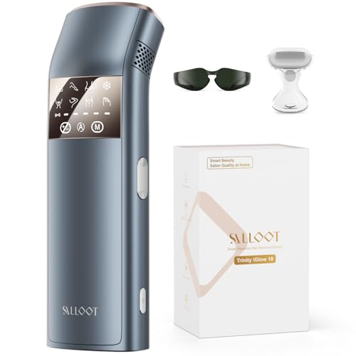 TRIPLE-Pulse IPL Laser Haarentfernung, Komfort 2.8 °C Saphir Eiskühlung Haarentfernungsgerät für Frauen und Männer, Effektive, Permanente, Alternative zur Salon-Haarentfernung zu Hause (Marineblau) von SALLOOT