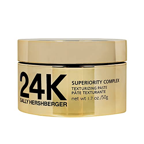 Sally Hershberger 24K Haar-Texturpaste für Damen und Herren, hochwertige Hochglanz-Pomade, ganztägiger Halt, feuchtigkeitsspendend und volumenspendend, für Styling und Finish mit goldener Perle, von SALLY HERSHBERGER