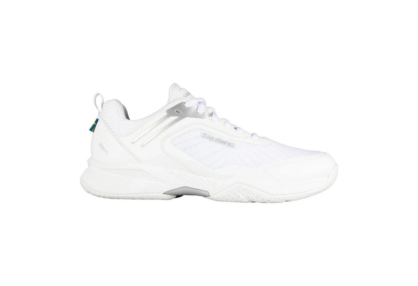 SALMING Hallen-Indoorschuhe Fusion Pro Stabilität 2025 weiss/silber Herren Badmintonschuh von SALMING