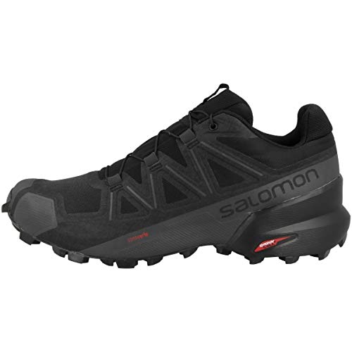 Salomon Speedcross 5 Herren Trail Running Schuhe, Grip, Stabilität, Passform, Black, 42 2/3 von Salomon