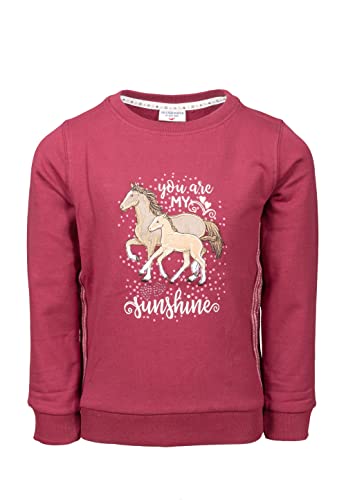 SALT AND PEPPER BY KIDS PARK Damen Sweatshirt Wild Horses mit Pferde-Applikation Burgundy, 140/146 von SALT AND PEPPER BY KIDS PARK