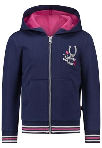 Salt and Pepper Female Mädchen Mit Pferde Stickmotiv Und Pailletten Strickjacke, True Navy, 104-110 EU von SALT AND PEPPER