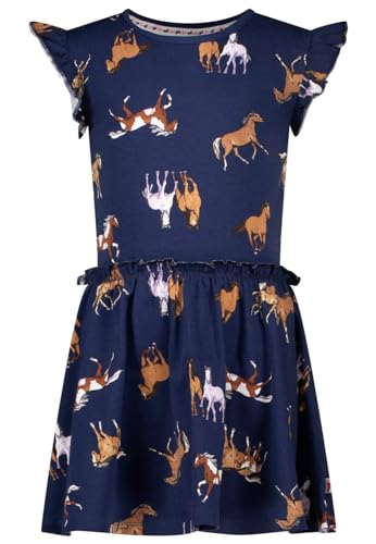 SALT AND PEPPER® Mädchen Shirt-Kleid Pferde, Größe:104/110, Präzise Farbe:Marine von SALT AND PEPPER