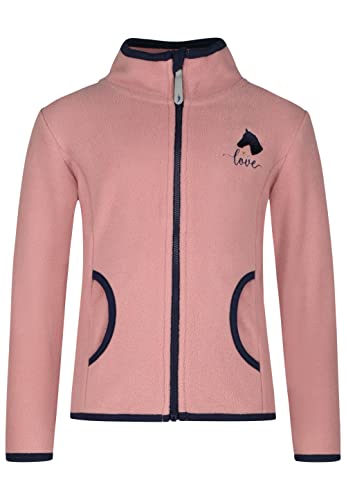 SALT AND PEPPER BY KIDS PARK Damen Fleece Jacke Wild Horses mit moderner Pferde Stickerei Mauve, 140/146 von SALT AND PEPPER