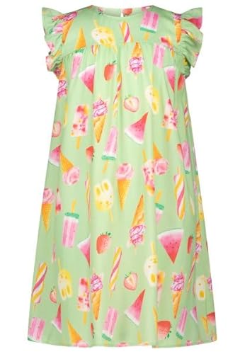 SALT AND PEPPER BY KIDS PARK Female Girls Summer Dress Icecream Kinderkleid, Balsam Green, 122 EU von SALT AND PEPPER