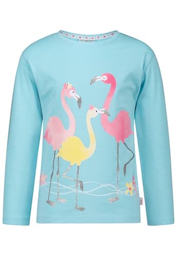 Salt and Pepper Mädchen Longsleeve Mit Flamingo Print Und Glitzer Pullover, Curacao, 128-134 EU von SALT AND PEPPER