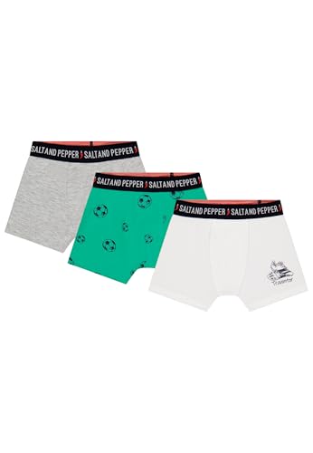 SALT AND PEPPER BY KIDS PARK Jungen 3er Set mit Fußball Motiv Boxershorts, Multi, 116/122 Pack von SALT AND PEPPER