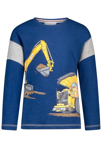 SALT AND PEPPER BY KIDS PARK Jungen Langarmshirt mit Bagger Print T-Shirt, deep Blue, 116-122 von SALT AND PEPPER