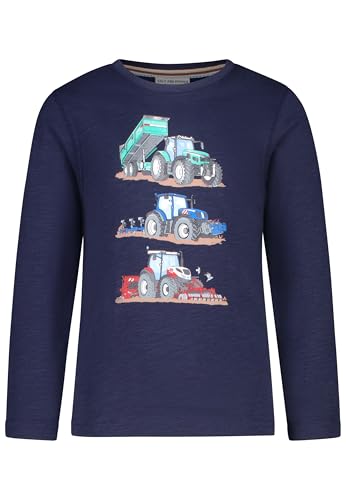 SALT AND PEPPER BY KIDS PARK Jungen Langarmshirt mit Traktor Print T-Shirt, True Navy, 116/122 cm von SALT AND PEPPER