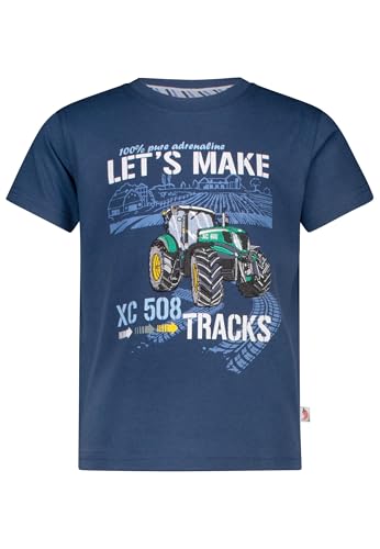 SALT AND PEPPER BY KIDS PARK Jungen Traktor Print EMB Appl. aus S.Jersey T-Shirt, Midnight Blue, 128 cm-134 cm von SALT AND PEPPER