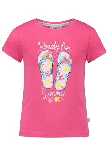 SALT AND PEPPER BY KIDS PARK Mädchen Flip Flop Print und Stickmotiv T-Shirt, Magenta, 104/110 cm von SALT AND PEPPER