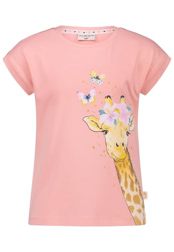 SALT AND PEPPER BY KIDS PARK Mädchen Giraffen Glitterprint und Pailletten T-Shirt, Peach, 116/122 cm von SALT AND PEPPER