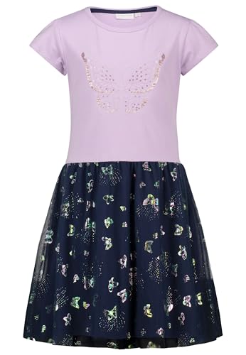 SALT AND PEPPER BY KIDS PARK Mädchen Girls Jersey Dress Butterfly Kinderkleid, Lavender, 140 cm von SALT AND PEPPER