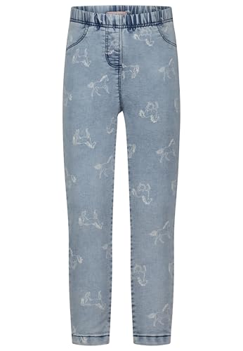 SALT AND PEPPER BY KIDS PARK Mädchen Jeggings aus weichem Pferde AOP Jeans, Light Blue, 110 von SALT AND PEPPER
