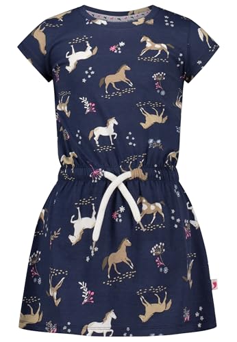 SALT AND PEPPER BY KIDS PARK Mädchen Kleid mit Pferde AOP aus S.Jersey von SALT AND PEPPER