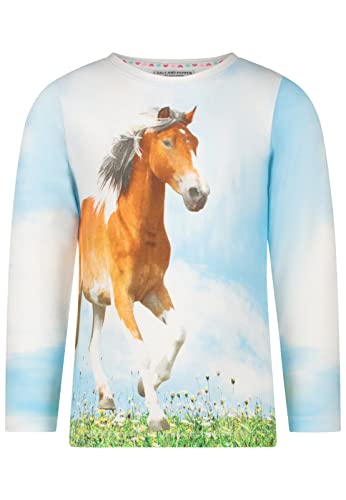 SALT AND PEPPER BY KIDS PARK Mädchen Langarmshirt Spring Bloom Pastel Blue 128/134 von SALT AND PEPPER