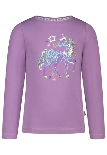 SALT AND PEPPER BY KIDS PARK Mädchen Langarmshirt mit Pailletten Einhorn T-Shirt, Purple Dusk, 140-146 von SALT AND PEPPER